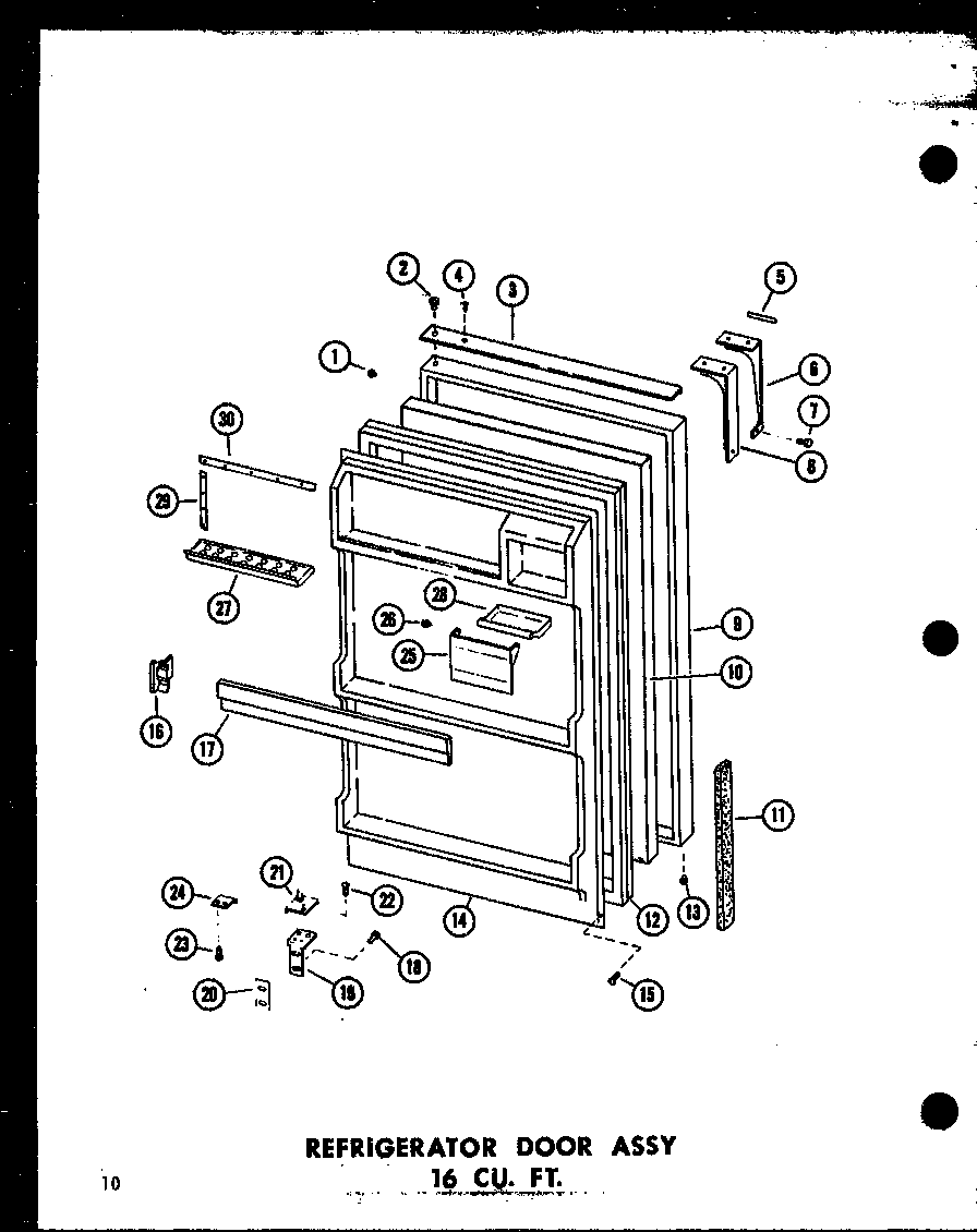 REFRIGERATOR DOOR ASSY 16 CU. FT. (TR16B-C/P73500-3WC) (TR16B-A/P73500-3WA) (TR16B-G/P73500-3WG) (TR16B/P73500-3W) (TR16B-L/P73500-3WL)