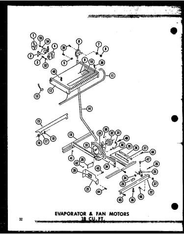 Evaporator & fan motors 18 cu. ft. (ts18b-c/p73500-4wc) (ts18b/p73500-4w) (ts18b-a/p73500-4wa) (ts18b-l/p73500-4wl) (ts18b-g/p73500-4wg) (tm18b-c/p73500-5wc) (tm18b/p73500-5w) (tm18b-a/p73500-5wa) (tm18b-l/p73500-5wl) (tm18b-g/p73500-5wg) (etm18n-c/p73500