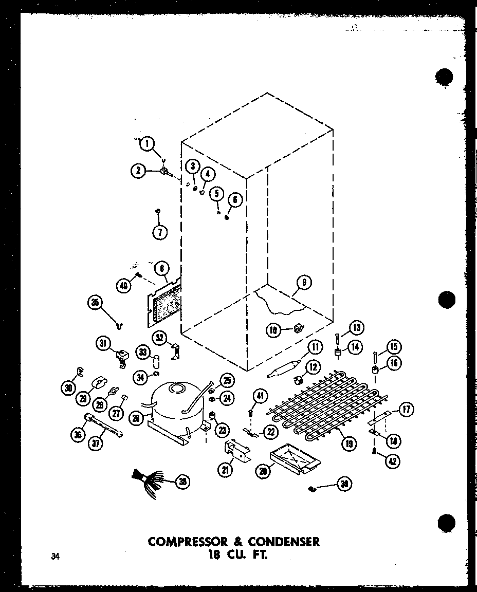 COMPRESSOR & CONDENSER 18 CU. FT. (TS18B-C/P73500-4WC) (TS18B/P73500-4W) (TS18B-A/P73500-4WA) (TS18B-L/P73500-4WL) (TS18B-G/P73500-4WG) (TM18B-C/P73500-5WC) (TM18B/P73500-5W) (TM18B-A/P73500-5WA) (TM18B-L/P73500-5WL) (TM18B-G/P73500-5WG) (ETM18N-C/P73500-
