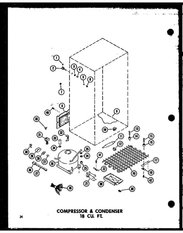 Compressor & condenser 18 cu. ft. (ts18b-c/p73500-4wc) (ts18b/p73500-4w) (ts18b-a/p73500-4wa) (ts18b-l/p73500-4wl) (ts18b-g/p73500-4wg) (tm18b-c/p73500-5wc) (tm18b/p73500-5w) (tm18b-a/p73500-5wa) (tm18b-l/p73500-5wl) (tm18b-g/p73500-5wg) (etm18n-c/p73500-