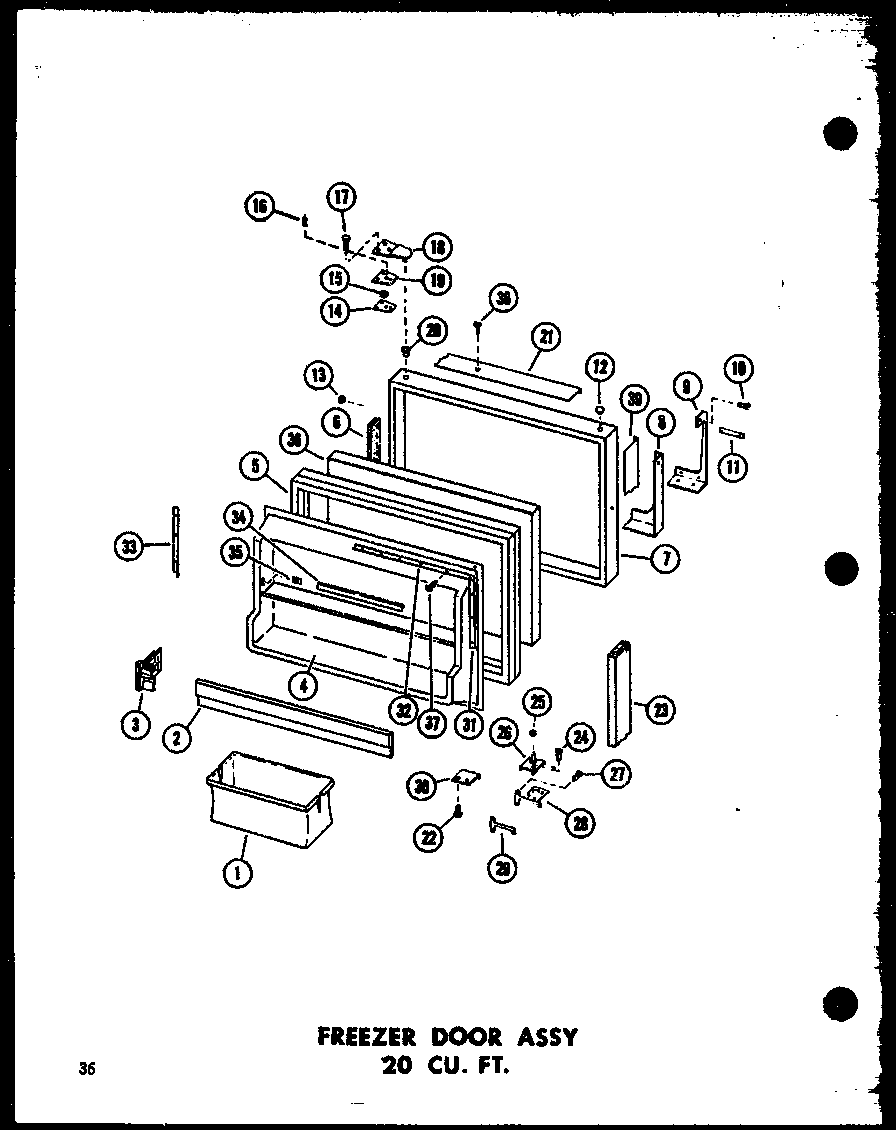 FREEZER DOOR ASSY 20 CU. FT. (TR20B-C/P73500-8WC) (TR20B-A/P73500-8WA) (TR20B-G/P73500-8WG) (TR20B/P73500-8W) (TR20B-L/P73500-8WL)