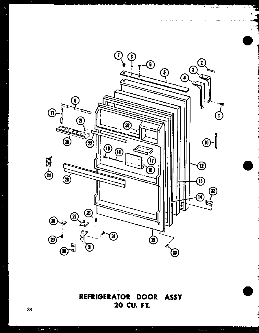 REFRIGERATOR DOOR ASSY 20 CU. FT. (TR20B-C/P73500-8WC) (TR20B-A/P73500-8WA) (TR20B-G/P73500-8WG) (TR20B/P73500-8W) (TR20B-L/P73500-8WL)