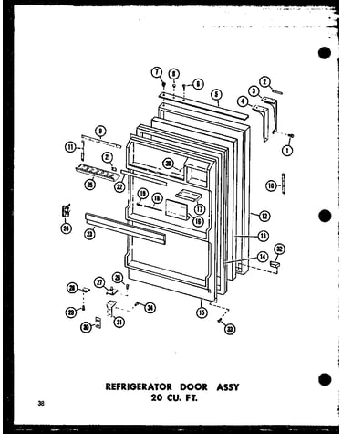 Refrigerator door assy 20 cu. ft. (tr20b-c/p73500-8wc) (tr20b-a/p73500-8wa) (tr20b-g/p73500-8wg) (tr20b/p73500-8w) (tr20b-l/p73500-8wl)