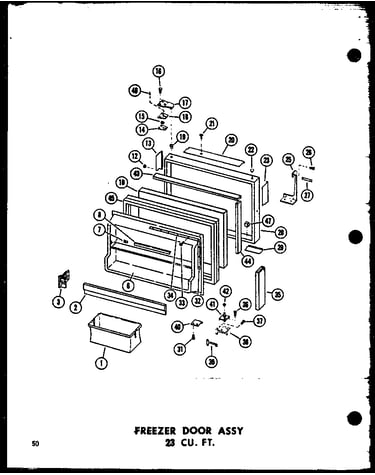 Freezer door assy 23 cu. ft. (td23b-c/p73500-9wc) (td23b/p73500-9w) (td23b-a/p73500-9wa) (td23b-l/p73500-9wl) (td23b-g/p73500-9wg)
