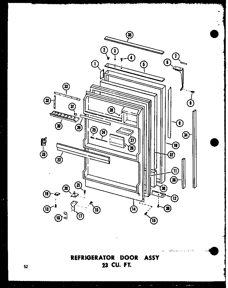 REFRIGERATOR DOOR ASSY 23 CU. FT. (TD23B-C/P73500-9WC) (TD23B/P73500-9W) (TD23B-A/P73500-9WA) (TD23B-L/P73500-9WL) (TD23B-G/P73500-9WG)