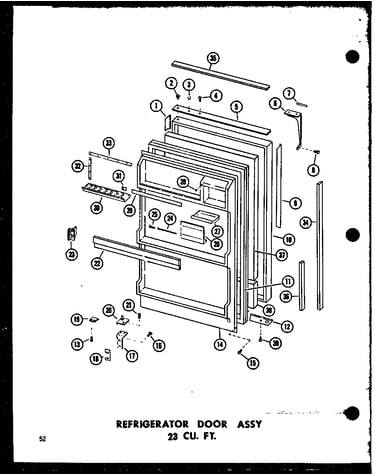 Refrigerator door assy 23 cu. ft. (td23b-c/p73500-9wc) (td23b/p73500-9w) (td23b-a/p73500-9wa) (td23b-l/p73500-9wl) (td23b-g/p73500-9wg)