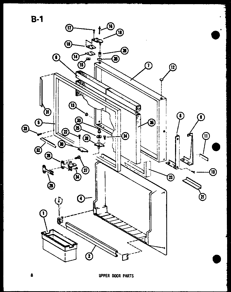 UPPER DOOR PARTS (TR18D-C/P74660-3WC) (TR18D-A/P74660-3WA) (TR18D-G/P74660-3WG) (TR18D/P74660-3W) (TR18D-L/P74660-3WL) (ETR18D-C/P74660-4WC) (ETR18D/P74660-4W) (ETR18D-A/P74660-4WA) (ETR18D-L/P74660-4WL) (ETR18D-G/P74660-4WG) (TC18D-C/P74660-5WC) (TC18D/P