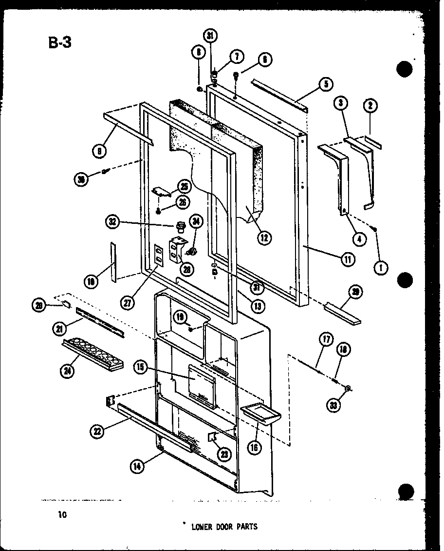 LOWER DOOR PARTS (TR18D-C/P74660-3WC) (TR18D-A/P74660-3WA) (TR18D-G/P74660-3WG) (TR18D/P74660-3W) (TR18D-L/P74660-3WL) (ETR18D-C/P74660-4WC) (ETR18D/P74660-4W) (ETR18D-A/P74660-4WA) (ETR18D-L/P74660-4WL) (ETR18D-G/P74660-4WG) (TC18D-C/P74660-5WC) (TC18D/P