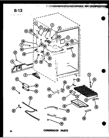 Condenser parts (tr18d-c/p74660-3wc) (tr18d-a/p74660-3wa) (tr18d-g/p74660-3wg) (tr18d/p74660-3w) (tr18d-l/p74660-3wl) (etr18d-c/p74660-4wc) (etr18d/p74660-4w) (etr18d-a/p74660-4wa) (etr18d-l/p74660-4wl) (etr18d-g/p74660-4wg) (tc18d-c/p74660-5wc) (tc18d/p7