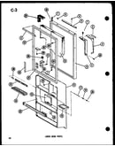 Lower door parts (tci20d-c/p74660-10wc) (tci20d/p74660-10w) (tci20d-a/p74660-10wa) (tci20d-l/p74660-10wl) (tci20d-g/p74660-10wg) (tc20d-c/p74660-9wc) (tc20d-a/p74660-9wa) (tc20d-g/p74660-9wg) (tc20d/p74660-9w) (tc20d-l/p74660-9wl) (tm20d-c/p74660-2wc) (tm