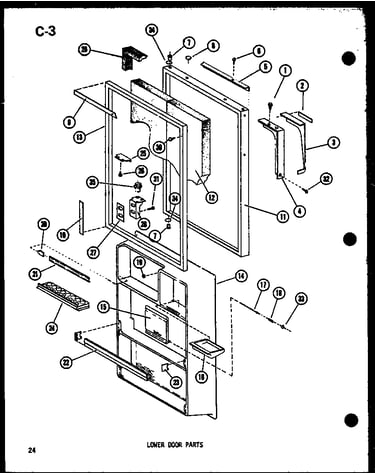 Lower door parts (tci20d-c/p74660-10wc) (tci20d/p74660-10w) (tci20d-a/p74660-10wa) (tci20d-l/p74660-10wl) (tci20d-g/p74660-10wg) (tc20d-c/p74660-9wc) (tc20d-a/p74660-9wa) (tc20d-g/p74660-9wg) (tc20d/p74660-9w) (tc20d-l/p74660-9wl) (tm20d-c/p74660-2wc) (tm