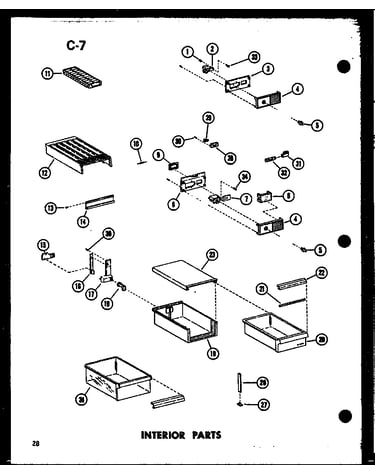 Interior parts (tci20d-c/p74660-10wc) (tci20d/p74660-10w) (tci20d-a/p74660-10wa) (tci20d-l/p74660-10wl) (tci20d-g/p74660-10wg) (tc20d-c/p74660-9wc) (tc20d-a/p74660-9wa) (tc20d-g/p74660-9wg) (tc20d/p74660-9w) (tc20d-l/p74660-9wl) (tm20d-c/p74660-2wc) (tm20