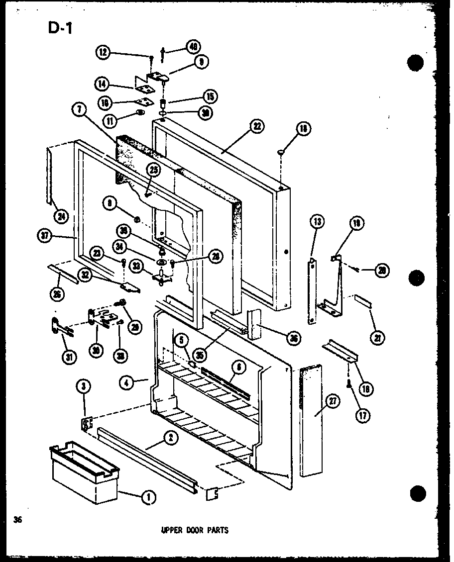 PUPPER DOOR PARTS (TD23D-C/P74660-6WC) (TD23D/P74660-6W) (TD23D-A/P74660-6WA) (TD23D-L/P74660-6WL) (TD23D-G/P74660-6WG)