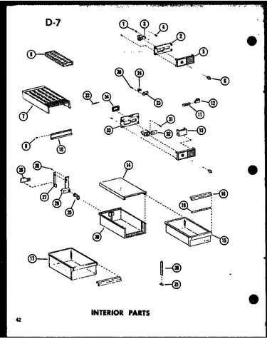 Interior parts (td23d-c/p74660-6wc) (td23d/p74660-6w) (td23d-a/p74660-6wa) (td23d-l/p74660-6wl) (td23d-g/p74660-6wg)