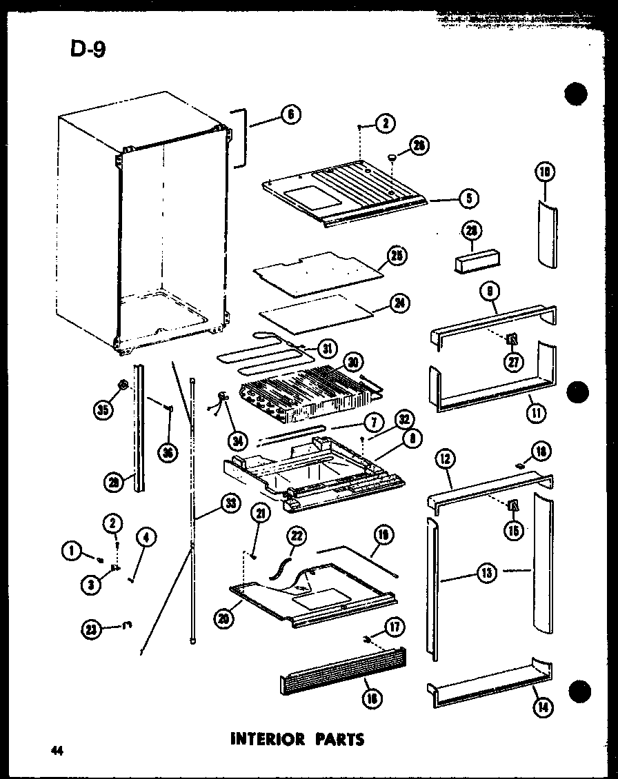 INTERIOR PARTS (TD23D-C/P74660-6WC) (TD23D/P74660-6W) (TD23D-A/P74660-6WA) (TD23D-L/P74660-6WL) (TD23D-G/P74660-6WG)