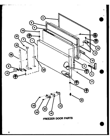 Freezer door parts (tmi16k/p7803231w) (tmi16k/p7803232w)