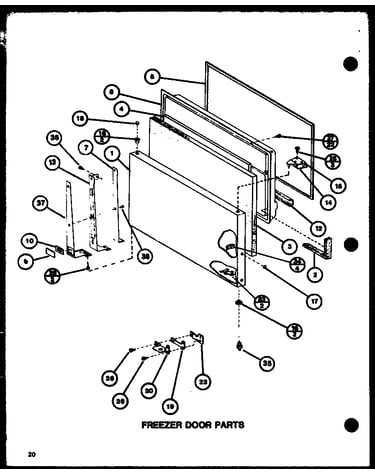 Freezer door parts (tmi18k/p7803233w) (tmi18k/p7803234w)