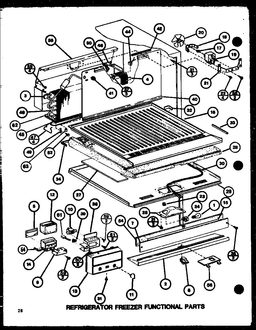 REFRIGERATOR FREEZER FUNCTIONAL PARTS (TMI18K/P7803233W) (TMI18K/P7803234W)