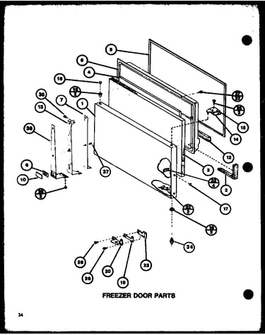 Freezer door parts (tmi20k/p7803235w) (tmi20k/p7803236w)