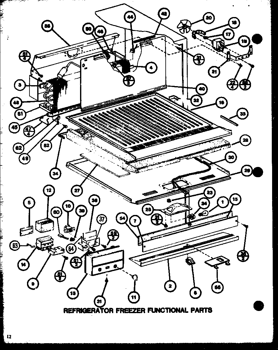 REFRIGERATOR FREEZER FUNCTIONAL PARTS (TC20K2/P7803250W) (TC20K2/P7803251W)