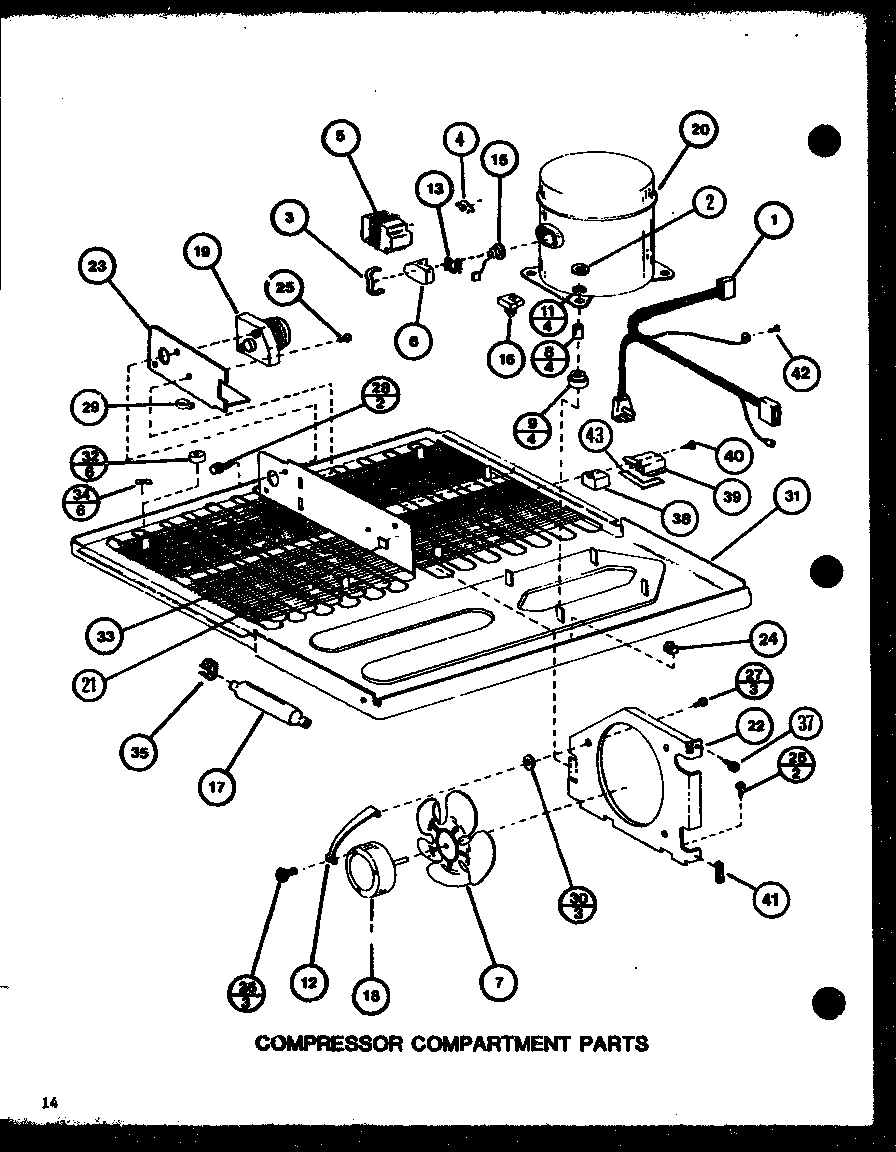 COMPRESSOR COMPARTMENT PARTS (TC20K2/P7803250W) (TC20K2/P7803251W)