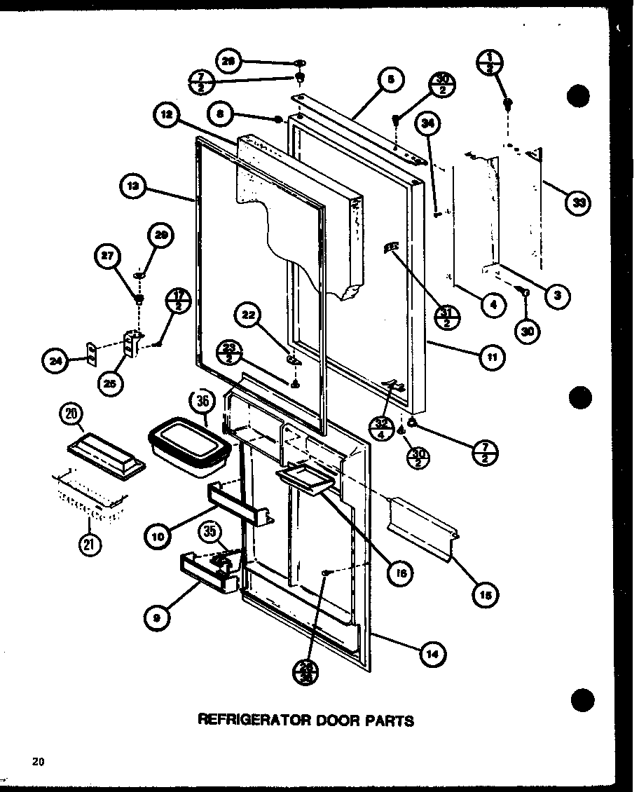 REFRIGERATOR DOOR PARTS (TC22K2/P7859227W)