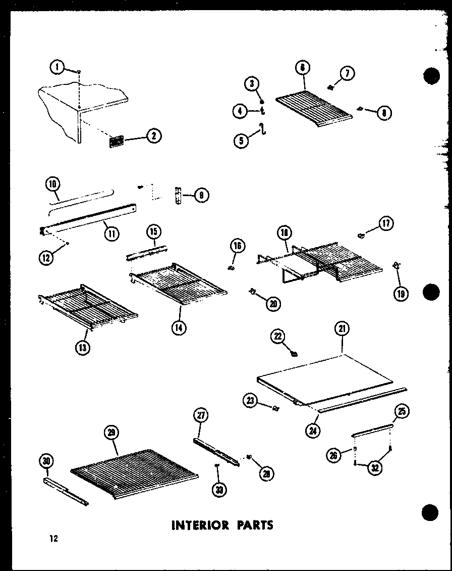 INTERIOR PARTS (TS18C/P73500-13W) (TM18C/P73500-14W) (TM18C-C/P73500-14WC) (TM18C-L/P73500-14WL) (TM18C-A/P73500-14WA) (TM18C-G/P73500-14WG) (ETM18C/P73500-15W) (ETM18C-C/P73500-15WC) (ETM18C-L/P73500-15WL) (ETM18C-A/P73500-15WA) (ETM18C-G/P73500-15WG) (T