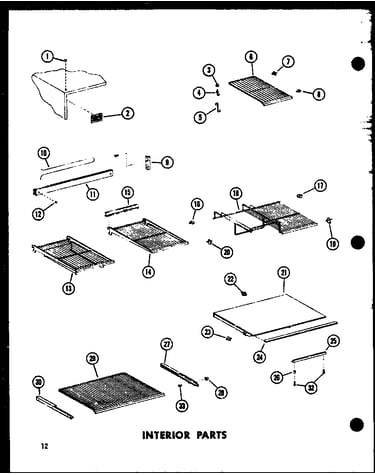 Interior parts (ts18c/p73500-13w) (tm18c/p73500-14w) (tm18c-c/p73500-14wc) (tm18c-l/p73500-14wl) (tm18c-a/p73500-14wa) (tm18c-g/p73500-14wg) (etm18c/p73500-15w) (etm18c-c/p73500-15wc) (etm18c-l/p73500-15wl) (etm18c-a/p73500-15wa) (etm18c-g/p73500-15wg) (t