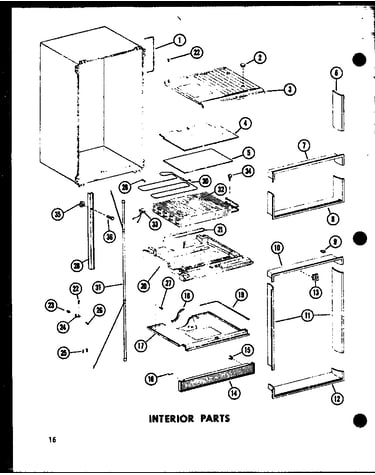 Interior parts (ts18c/p73500-13w) (tm18c/p73500-14w) (tm18c-c/p73500-14wc) (tm18c-l/p73500-14wl) (tm18c-a/p73500-14wa) (tm18c-g/p73500-14wg) (etm18c/p73500-15w) (etm18c-c/p73500-15wc) (etm18c-l/p73500-15wl) (etm18c-a/p73500-15wa) (etm18c-g/p73500-15wg) (t