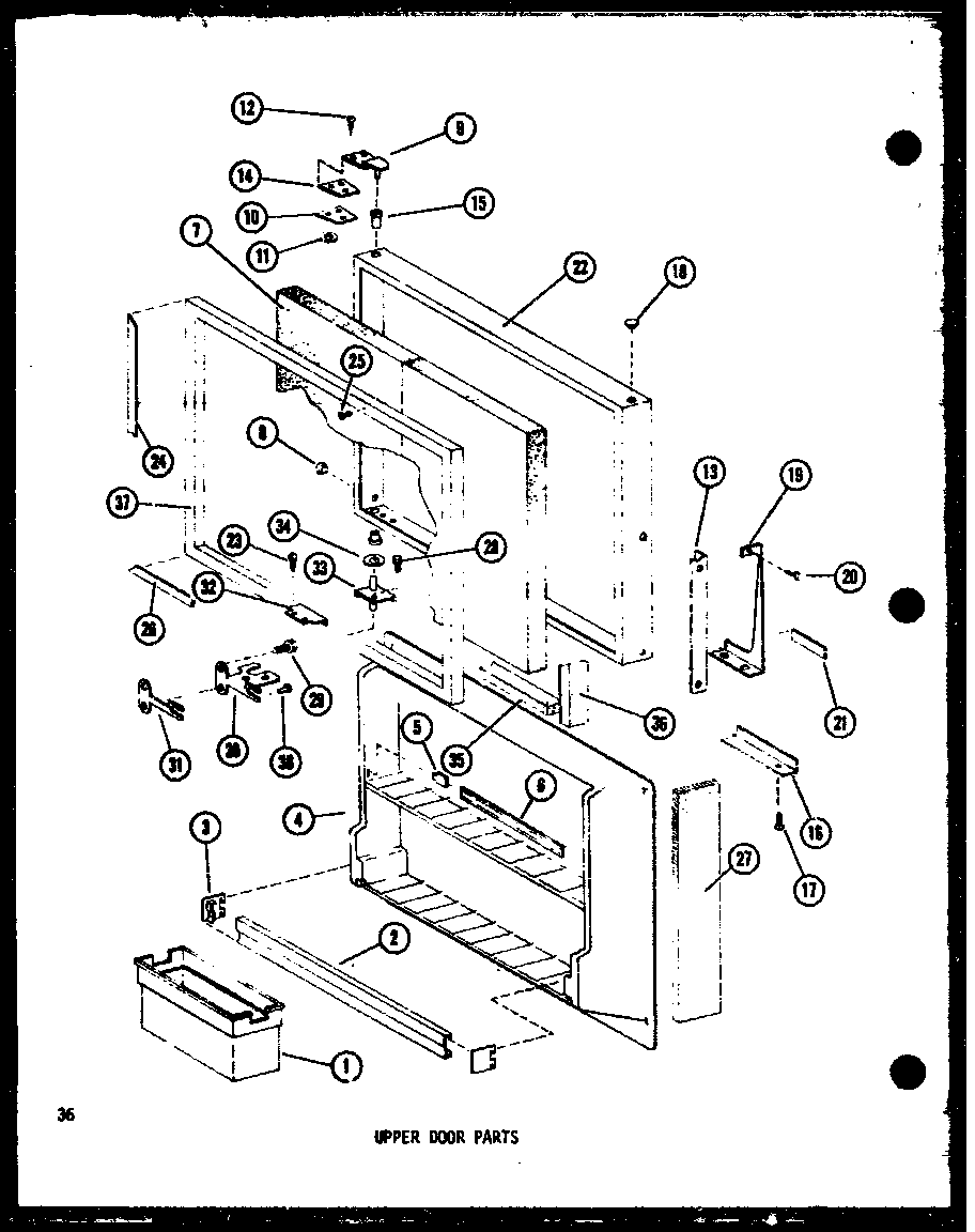 UPPER DOOR PARTS (TD23C-C/P73500-18WC) (TD23C/P73500-18W) (TD23C-A/P73500-18WA) (TD23C-L/P73500-18WL) (TD23C-G/P73500-18WG)