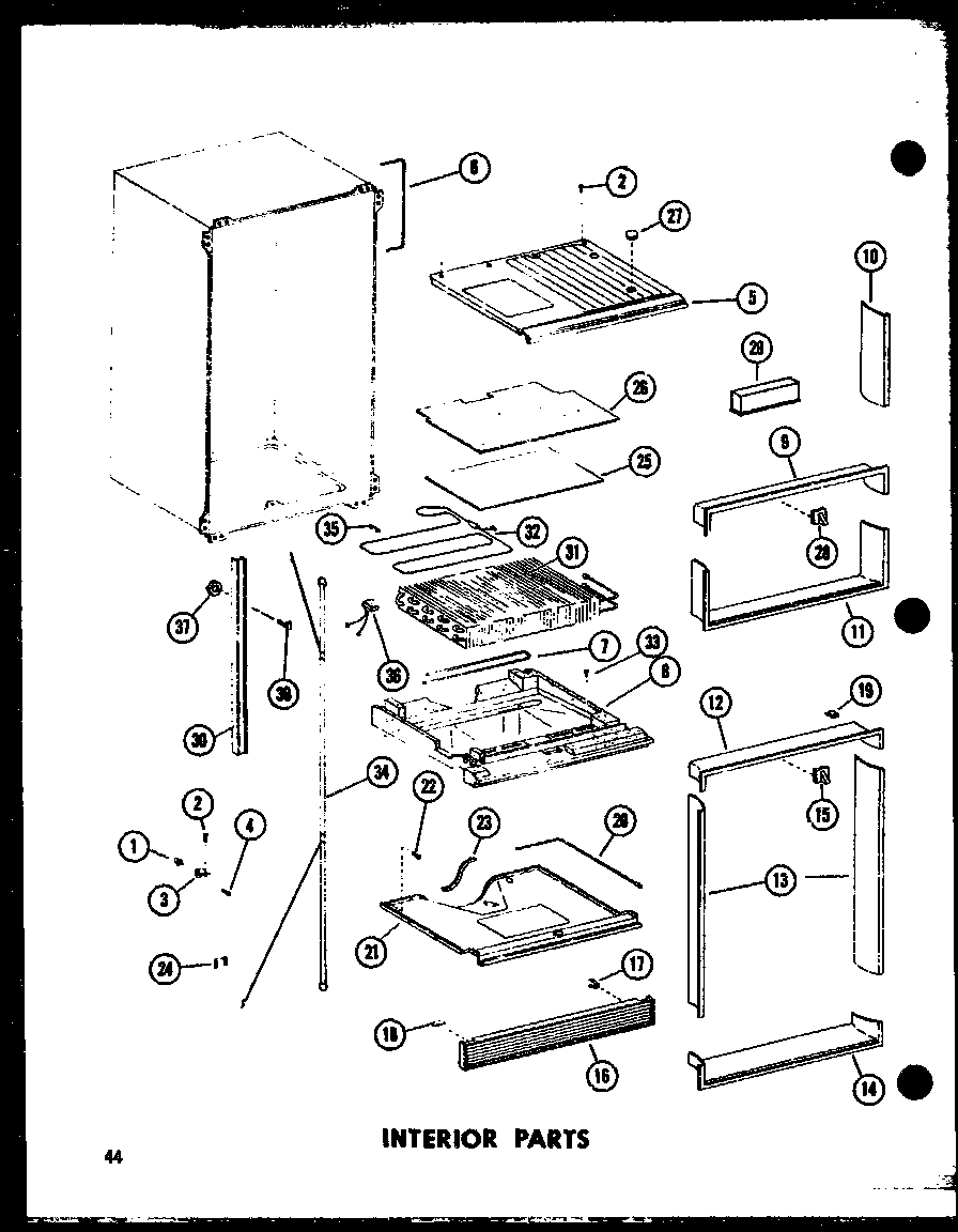 INTERIOR PARTS (TD23C-C/P73500-18WC) (TD23C/P73500-18W) (TD23C-A/P73500-18WA) (TD23C-L/P73500-18WL) (TD23C-G/P73500-18WG)