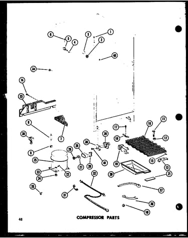 Compressor parts (td23c-c/p73500-18wc) (td23c/p73500-18w) (td23c-a/p73500-18wa) (td23c-l/p73500-18wl) (td23c-g/p73500-18wg)