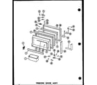 Amana ESRC316B-C-P73500-1WC freezer door assy (esrc316b-l/p73500-1wl) (esrc316b/p73500-1w) (esrc316b-g/p73500-1wg) (esrc316b-c/p73500-1wc) (esrc316b-a/p73500-1wa) diagram