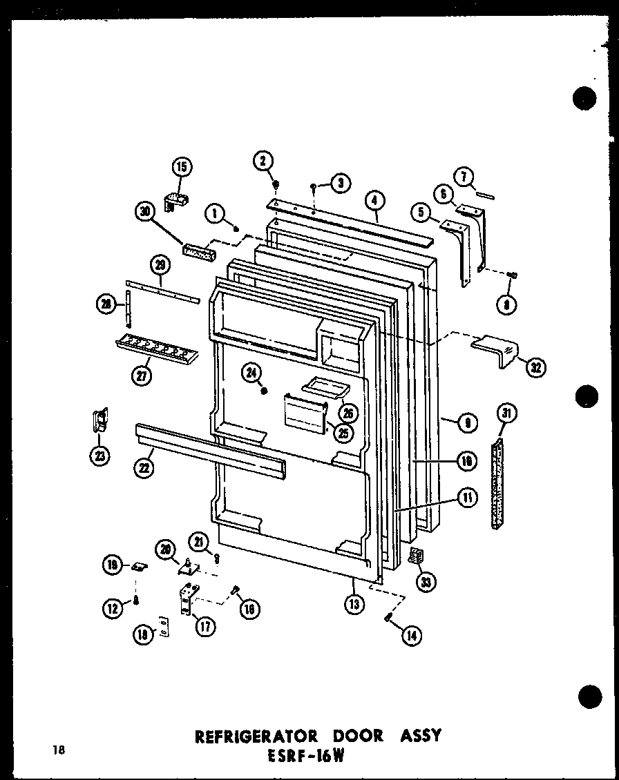 REFRIGERATOR DOOR ASSY (ESRFC316B-G/P73500-2WG) (ESRFC316B-A/P73500-2WA) (ESRFC316B-C/P73500-2WC) (ESRFC316B-L/P73500-2WL) (ESRFC316B/P73500-2W)