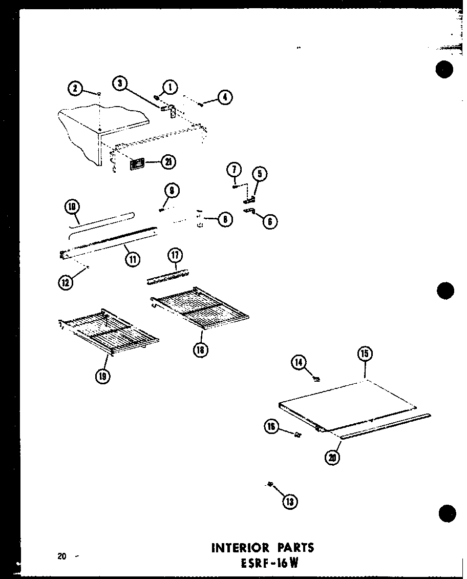 INTERIOR PARTS (ESRFC316B-G/P73500-2WG) (ESRFC316B-A/P73500-2WA) (ESRFC316B-C/P73500-2WC) (ESRFC316B-L/P73500-2WL) (ESRFC316B/P73500-2W)