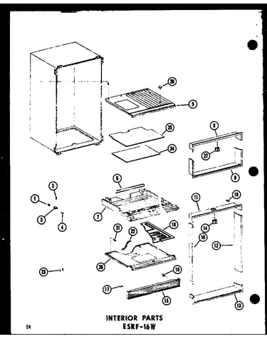 Interior parts (esrfc316b-g/p73500-2wg) (esrfc316b-a/p73500-2wa) (esrfc316b-c/p73500-2wc) (esrfc316b-l/p73500-2wl) (esrfc316b/p73500-2w)
