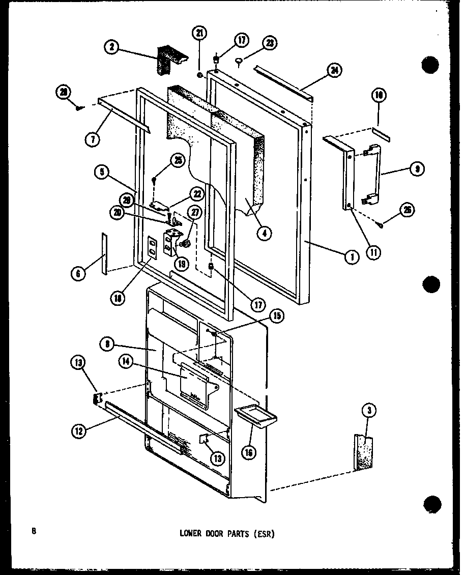 LOWER DOOR PARTS (ESR) (ESR16C-C/P73953-5WC) (ESRC16C-A/P73953-5WA) (ESR16C-G/P73953-5WG) (ESR16C/P73953-5W) (ESR16C-L/P73953-5WL) (ESR14C-C/P73953-6WC) (ESR14C/P73953-6W) (ESR14C-A/P73953-6WA) (ESR14C-L/P73953-6WL) (ESR14C-G/P73953-6WG) (ESR12C-C/P73953-