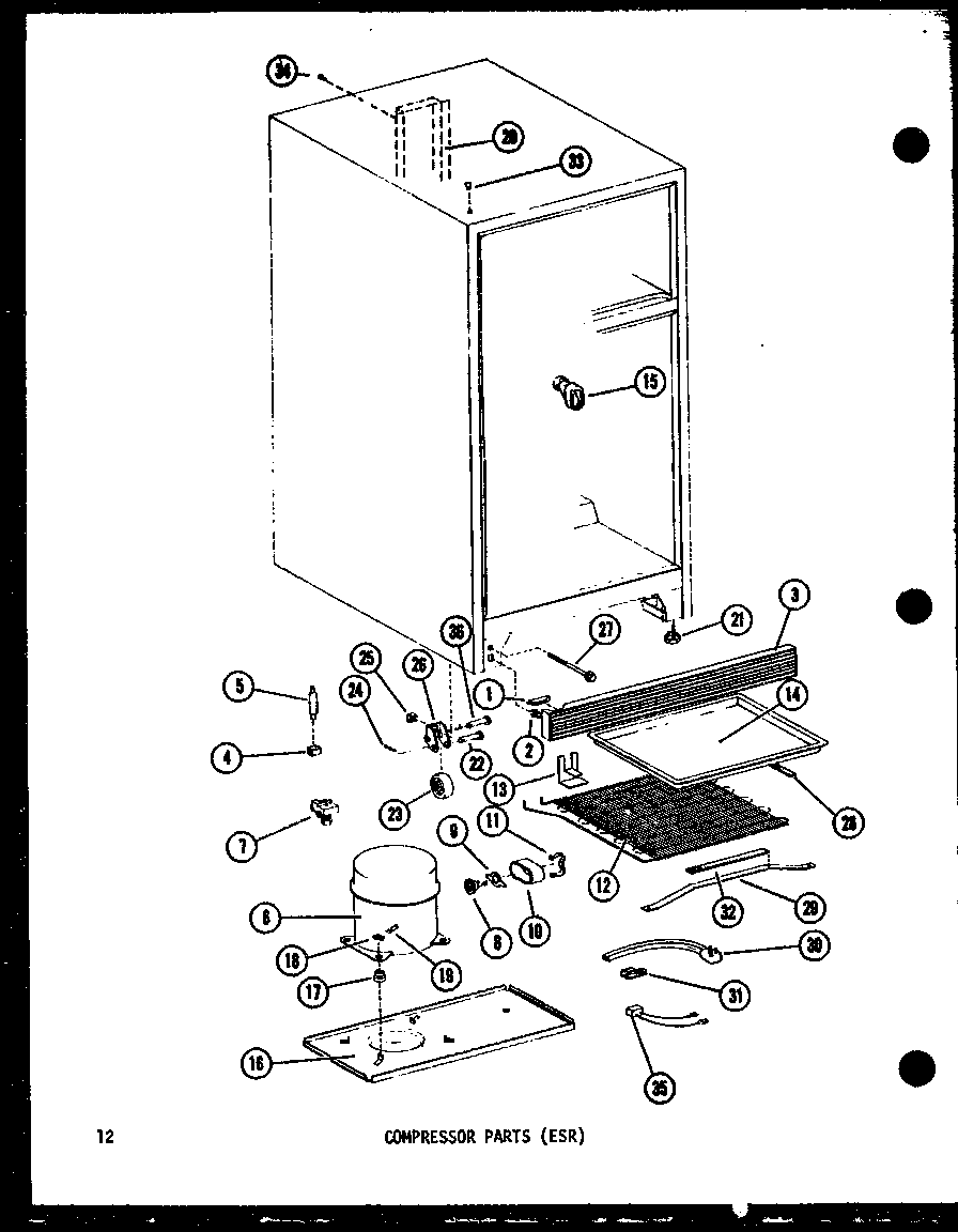 COMPRESSOR PARTS (ESR) (ESR16C-C/P73953-5WC) (ESRC16C-A/P73953-5WA) (ESR16C-G/P73953-5WG) (ESR16C/P73953-5W) (ESR16C-L/P73953-5WL) (ESR14C-C/P73953-6WC) (ESR14C/P73953-6W) (ESR14C-A/P73953-6WA) (ESR14C-L/P73953-6WL) (ESR14C-G/P73953-6WG) (ESR12C-C/P73953-