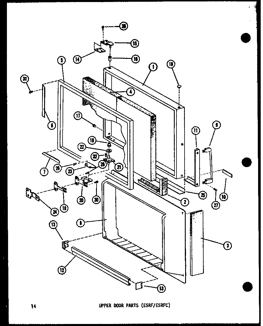 UPPER DOOR PARTS (ESRF/ESRFC) (ESRFC514C-L/P73953-1WL) (ESRFC514C/P73953-1W) (ESRFC514C-G/P73953-1WG) (ESRFC514C-C/P73953-1WC) (ESRFC514C-A/P73953-1WA) (ESRFC516C-G/P73953-2WG) (ESRFC516C-A/P73953-2WA) (ESRFC516C-C/P73953-2WC) (ESRFC516C-L/P73953-2WL) (ES