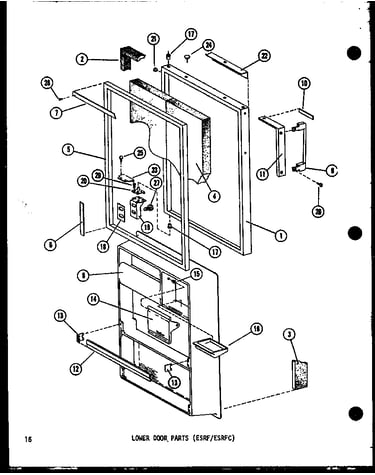 Lower door parts (esrf/esrfc) (esrfc514c-l/p73953-1wl) (esrfc514c/p73953-1w) (esrfc514c-g/p73953-1wg) (esrfc514c-c/p73953-1wc) (esrfc514c-a/p73953-1wa) (esrfc516c-g/p73953-2wg) (esrfc516c-a/p73953-2wa) (esrfc516c-c/p73953-2wc) (esrfc516c-l/p73953-2wl) (es