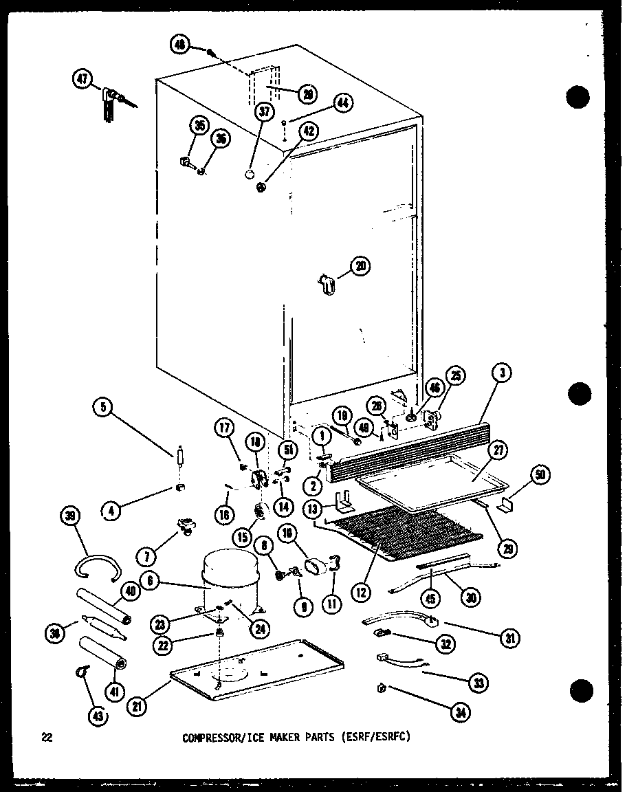 COMPRESSOR/ICE MAKER PARTS (ESRF/ESRFC) (ESRFC514C-L/P73953-1WL) (ESRFC514C/P73953-1W) (ESRFC514C-G/P73953-1WG) (ESRFC514C-C/P73953-1WC) (ESRFC514C-A/P73953-1WA) (ESRFC516C-G/P73953-2WG) (ESRFC516C-A/P73953-2WA) (ESRFC516C-C/P73953-2WC) (ESRFC516C-L/P7395