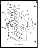 Upper door parts (esr) (esr16d/p73953-15w) (esr14d/p73953-16w) (esr12d/p73953-17w) (esr512d/p73953-18w)