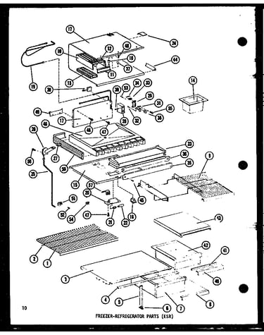 Freezer-refrigerator parts (esr) (esr16d/p73953-15w) (esr14d/p73953-16w) (esr12d/p73953-17w) (esr512d/p73953-18w)