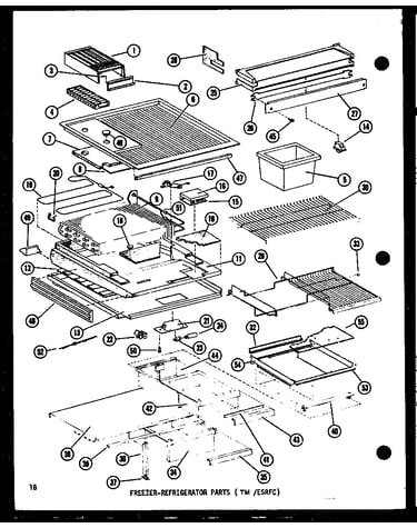 Freezer-refrigerator parts (tm/esrfc) (esrfc514d/p73953-11w) (esrfc516d/p73953-12w) (esrfc16d/p73953-13w) (esrfc14d/p73953-14w) (tm14d/p73953-21w) (tm16d/p73953-22w)