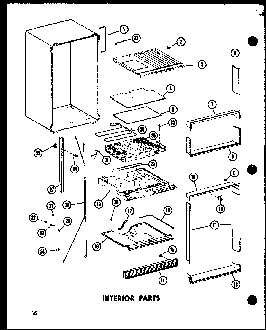 Interior parts (ts18d/p73500-22w) (tr18d/p73500-23w) (etr18d/p73500-24w) (tc18d/p73500-25w) (tci18d/p73500-27w) (tm18d/p73500-30w) (tri18d/p73500-28w)