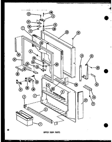 Upper door parts (td23d/p73500-26w)