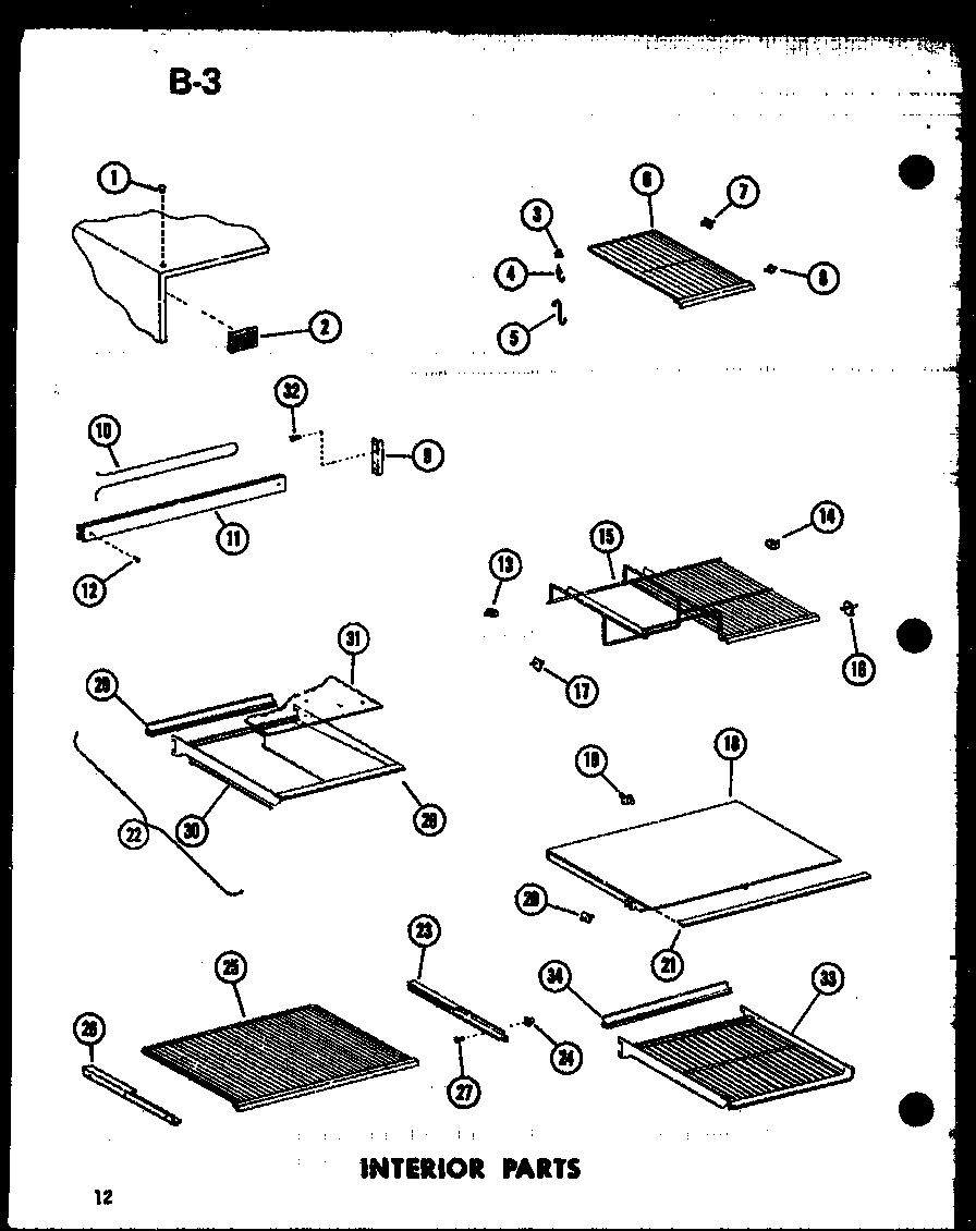 INTERIOR PARTS (TM18F-C/P75288-3WC) (TM18F-A/P75288-3WA) (TM18F-G/P75288-3WG) (TM18F/P75288-3W) (TM18F-L/P75288-3WL) (TR18F-C/P75288-13WC) (TR18F/P75288-13W) (TR18F-A/P75288-13WA) (TR18F-L/P75288-13WL) (TR18F-G/P75288-13WG) (TC18F-C/P75288-5WC) (TC18F/P75