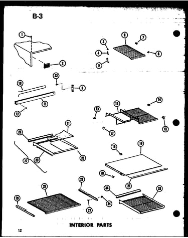 Interior parts (tm18f-c/p75288-3wc) (tm18f-a/p75288-3wa) (tm18f-g/p75288-3wg) (tm18f/p75288-3w) (tm18f-l/p75288-3wl) (tr18f-c/p75288-13wc) (tr18f/p75288-13w) (tr18f-a/p75288-13wa) (tr18f-l/p75288-13wl) (tr18f-g/p75288-13wg) (tc18f-c/p75288-5wc) (tc18f/p75