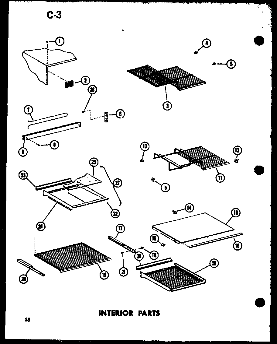 Interior parts (tr20f-l/p75288-14wl) (tr20f/p75288-14w) (tr20f-g/p75288-14wg) (tr20f-c/p75288-14wc) (tr20f-a/p75288-14wa) (tm20f-g/p75288-4wg) (tm20f-a/p75288-4wa) (tm20f-c/p75288-4wc) (tm20f-l/p75288-4wl) (tm20f/p75288-4w) (tc20f-c/p75288-8wc) (tc20f/p75