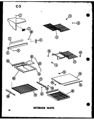 Interior parts (tr20f-l/p75288-14wl) (tr20f/p75288-14w) (tr20f-g/p75288-14wg) (tr20f-c/p75288-14wc) (tr20f-a/p75288-14wa) (tm20f-g/p75288-4wg) (tm20f-a/p75288-4wa) (tm20f-c/p75288-4wc) (tm20f-l/p75288-4wl) (tm20f/p75288-4w) (tc20f-c/p75288-8wc) (tc20f/p75